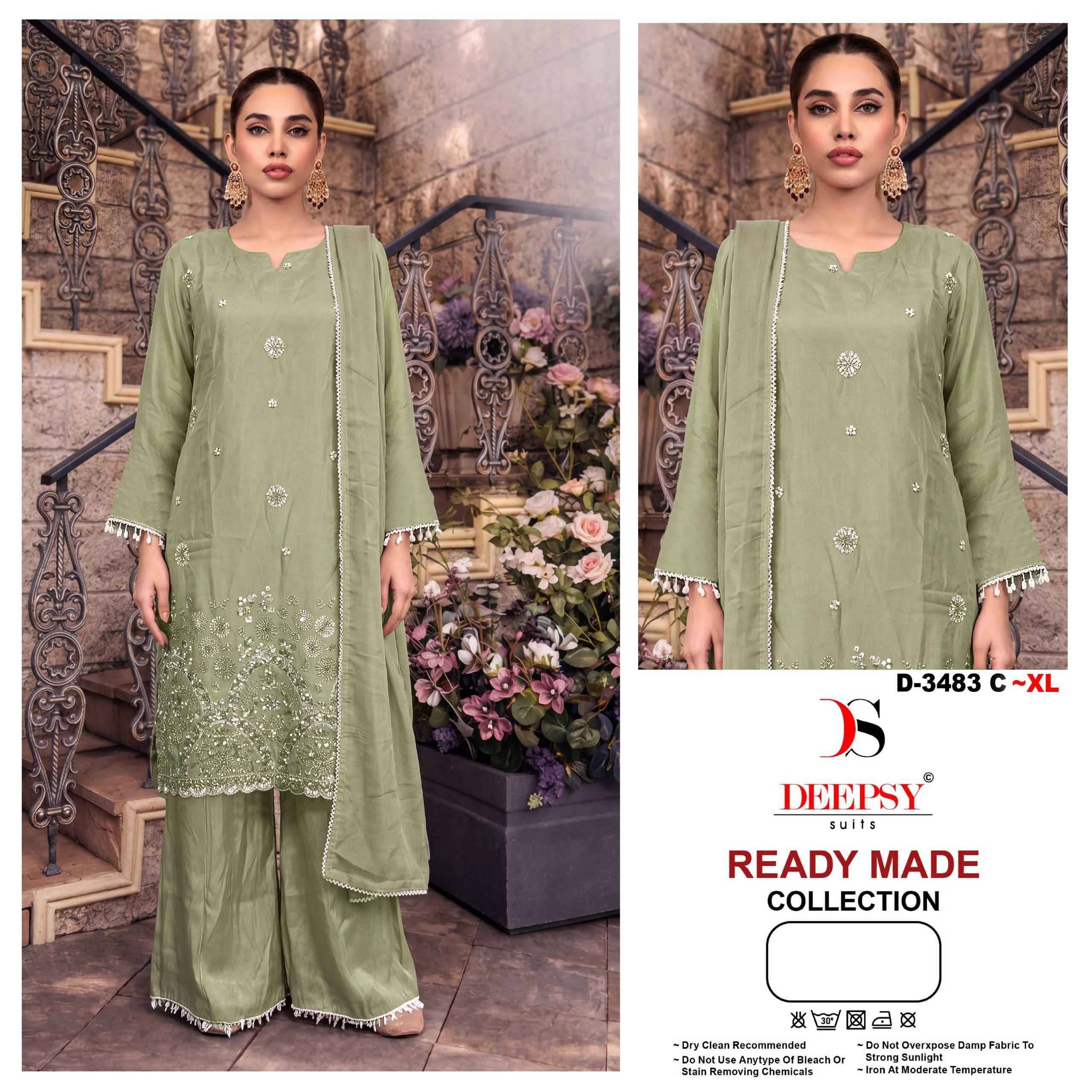 D-3483 By Deepsy Suits Pakistani Stylish Beautiful Colourful Printed & Embroidered Party Wear & Occasional Wear Pure cotton Dresses At Wholesale Price